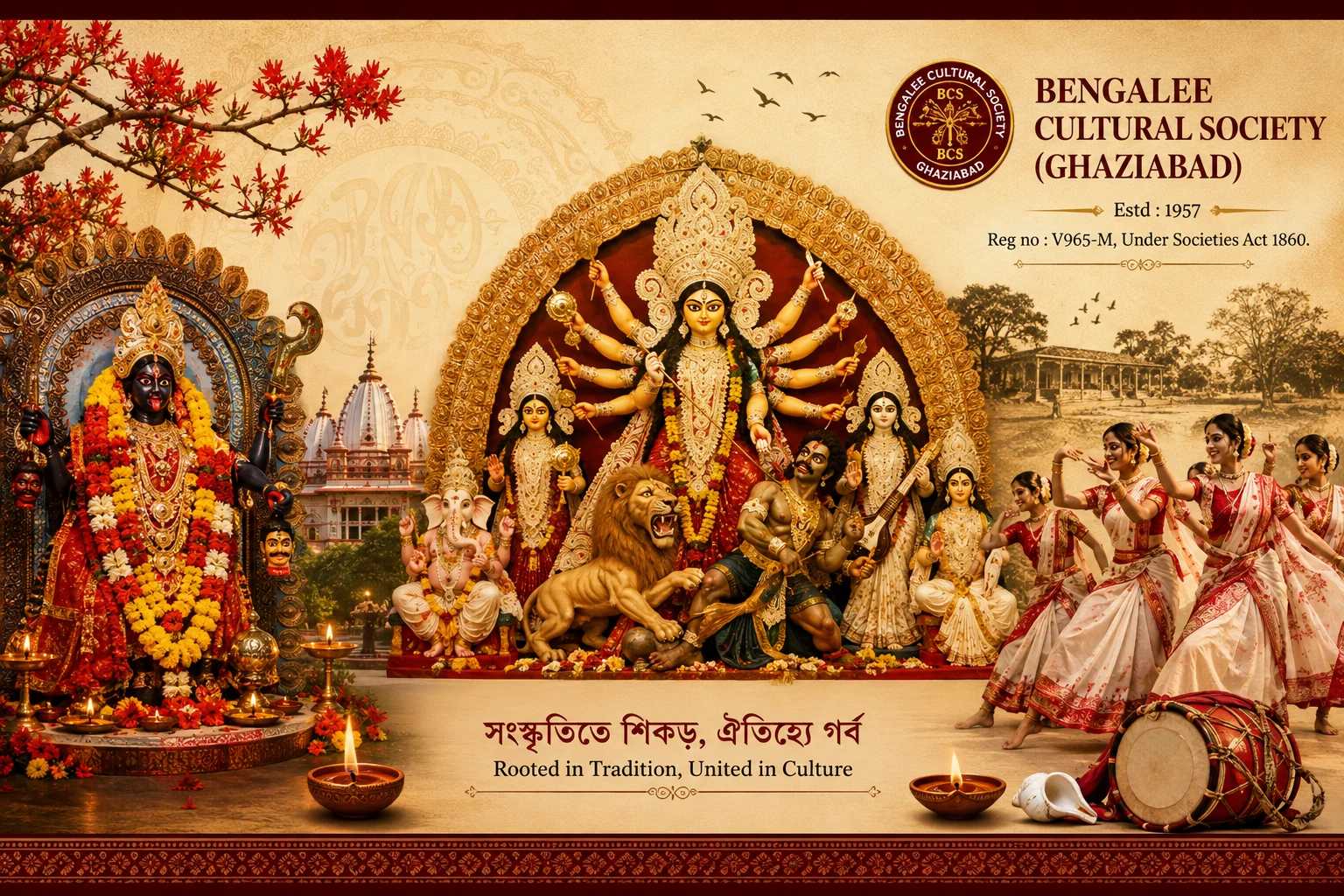 Bengalee Cultural Society Ghaziabad — Durga Puja, Kali Mandir and cultural heritage